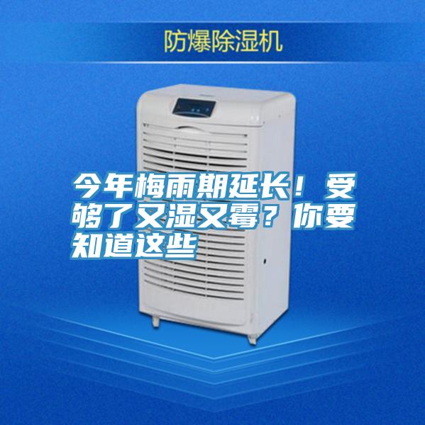 今年梅雨期延長(zhǎng)！受夠了又濕又霉？你要知道這些