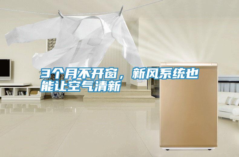 3個月不開窗，新風(fēng)系統(tǒng)也能讓空氣清新