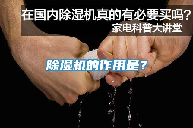 除濕機的作用是？