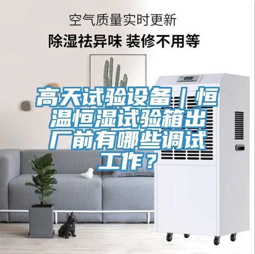高天試驗設(shè)備｜恒溫恒濕試驗箱出廠前有哪些調(diào)試工作？