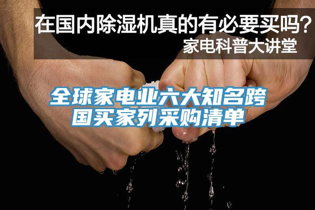 全球家電業(yè)六大知名跨國(guó)買家列采購(gòu)清單