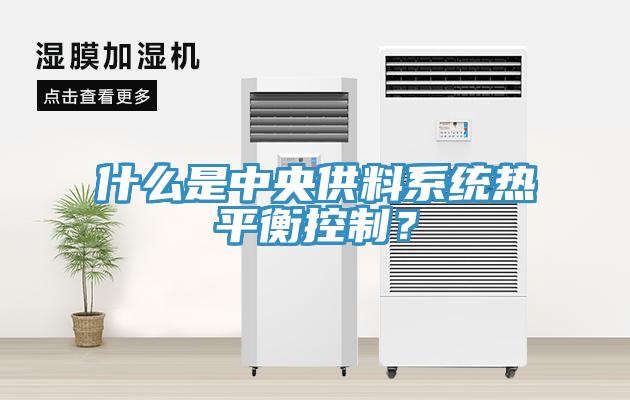 什么是中央供料系統(tǒng)熱平衡控制？